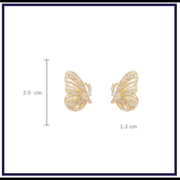 NEW butterfly earrings - Picture 2 of 2